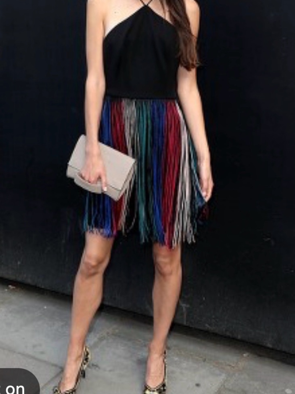 Fringe Mini Skirt in Multicolor